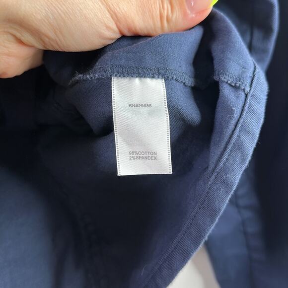 PENDELTON Navy Blue‎ Silver Button Up Crew Neck Cotton Long Sleeve Jacket Size S - Picture 10 of 12